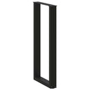 barbordsben U-formet 2 stk. sort 50x(100-101) cm stål