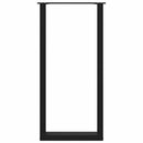 barbordsben U-formet 2 stk. sort 50x(100-101) cm stål