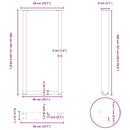 barbordsben U-formet 2 stk. sort 50x(100-101) cm stål