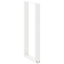 barbordsben U-formet 2 stk. hvid 50x(100-101) cm stål