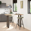 barbordsben U-formet 2 stk. naturstål 50x(100-101) cm stål