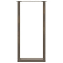 barbordsben U-formet 2 stk. naturstål 50x(100-101) cm stål