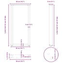 barbordsben U-formet 2 stk. naturstål 50x(100-101) cm stål