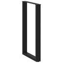 barbordsben U-formet 2 stk. sort 60x(100-101) cm stål