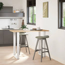 barbordsben U-formet 2 stk. hvid 60x(100-101) cm stål