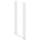 barbordsben U-formet 2 stk. hvid 60x(100-101) cm stål