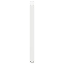 barbordsben U-formet 2 stk. hvid 60x(100-101) cm stål