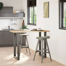 barbordsben U-formet 2 stk. antracit 60x(100-101) cm stål