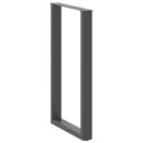 barbordsben U-formet 2 stk. antracit 60x(100-101) cm stål