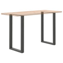 barbordsben U-formet 2 stk. antracit 60x(100-101) cm stål