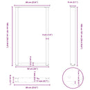 barbordsben U-formet 2 stk. antracit 60x(100-101) cm stål