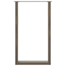 barbordsben U-formet 2 stk. naturstål 60x(100-101) cm stål