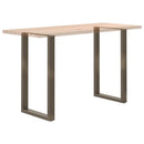 barbordsben U-formet 2 stk. naturstål 60x(100-101) cm stål