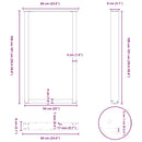 barbordsben U-formet 2 stk. naturstål 60x(100-101) cm stål