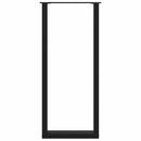barbordsben U-formet 2 stk. sort 40x(110-111) cm stål