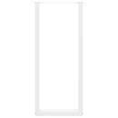 barbordsben U-formet 2 stk. hvid 40x(110-111) cm stål