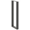 barbordsben U-formet 2 stk. antracit 40x(110-111) cm stål