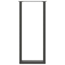 barbordsben U-formet 2 stk. antracit 40x(110-111) cm stål