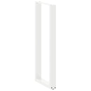 barbordsben U-formet 2 stk. hvid 50x(110-111) cm stål