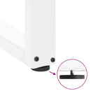 barbordsben U-formet 2 stk. hvid 50x(110-111) cm stål