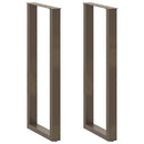 barbordsben U-formet 2 stk. naturstål 50x(110-111) cm stål