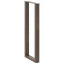 barbordsben U-formet 2 stk. naturstål 50x(110-111) cm stål