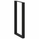 barbordsben U-formet 2 stk. sort 60 x (110-111) cm stål