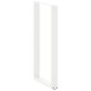 barbordsben U-formet 2 stk. hvid 60 x (110-111) cm stål