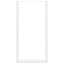 barbordsben U-formet 2 stk. hvid 60 x (110-111) cm stål