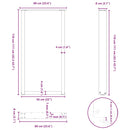 barbordsben U-formet 2 stk. hvid 60 x (110-111) cm stål