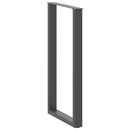barbordsben U-formet 2 stk. antracit 60x(110-111) cm stål