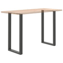 barbordsben U-formet 2 stk. antracit 60x(110-111) cm stål