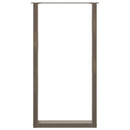 barbordsben U-formet 2 stk. naturstål 60x(110-111) cm stål