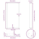 barbordsben U-formet 2 stk. naturstål 60x(110-111) cm stål