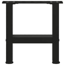 sofabordsben sort 2 stk. 30x(30-31) cm stål