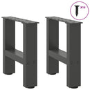 sofabordsben antracit 2 stk. 30x(30-31) cm stål
