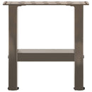 sofabordsben naturstål 2 stk. 30x(30-31) cm stål