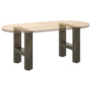 sofabordsben naturstål 2 stk. 30x(30-31) cm stål