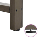 sofabordsben naturstål 2 stk. 30x(30-31) cm stål