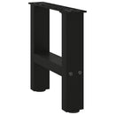 sofabordsben sort 2 stk. 40x(30-31) cm stål