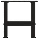 sofabordsben sort 2 stk. 40x(30-31) cm stål