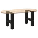 sofabordsben sort 2 stk. 40x(30-31) cm stål