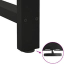 sofabordsben sort 2 stk. 40x(30-31) cm stål