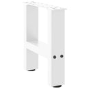 sofabordsben hvide 2 stk. 40x(30-31) cm stål