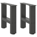 sofabordsben antracit 2 stk. 40x(30-31) cm stål