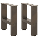 sofabordsben naturstål 2 stk. 40x(30-31) cm stål
