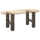 sofabordsben naturstål 2 stk. 40x(30-31) cm stål