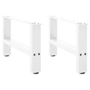 sofabordsben hvide 2 stk. 50x(30-31) cm stål