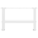 sofabordsben hvide 2 stk. 50x(30-31) cm stål