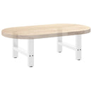 sofabordsben hvide 2 stk. 50x(30-31) cm stål
